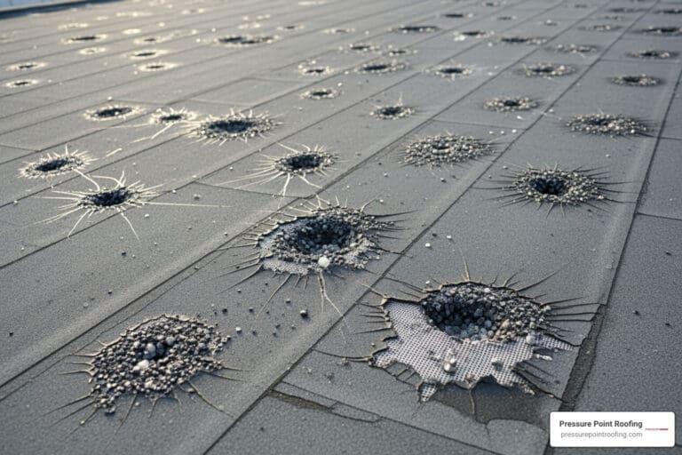 commercial roofing hail damage in eagle point or