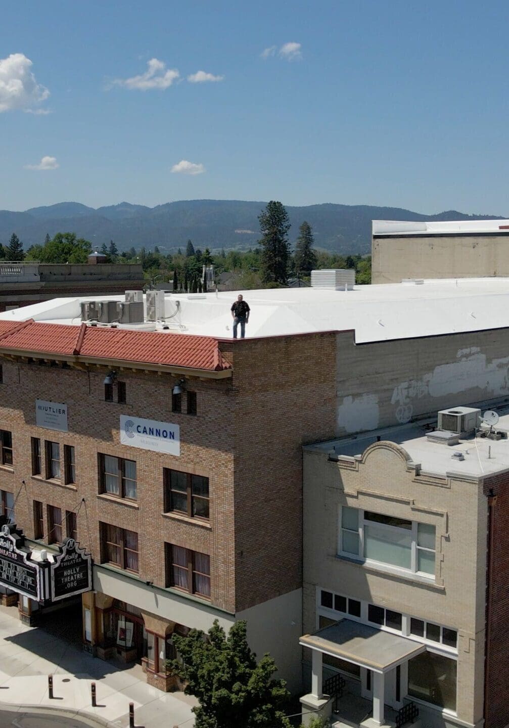 Matt on the roof Footer